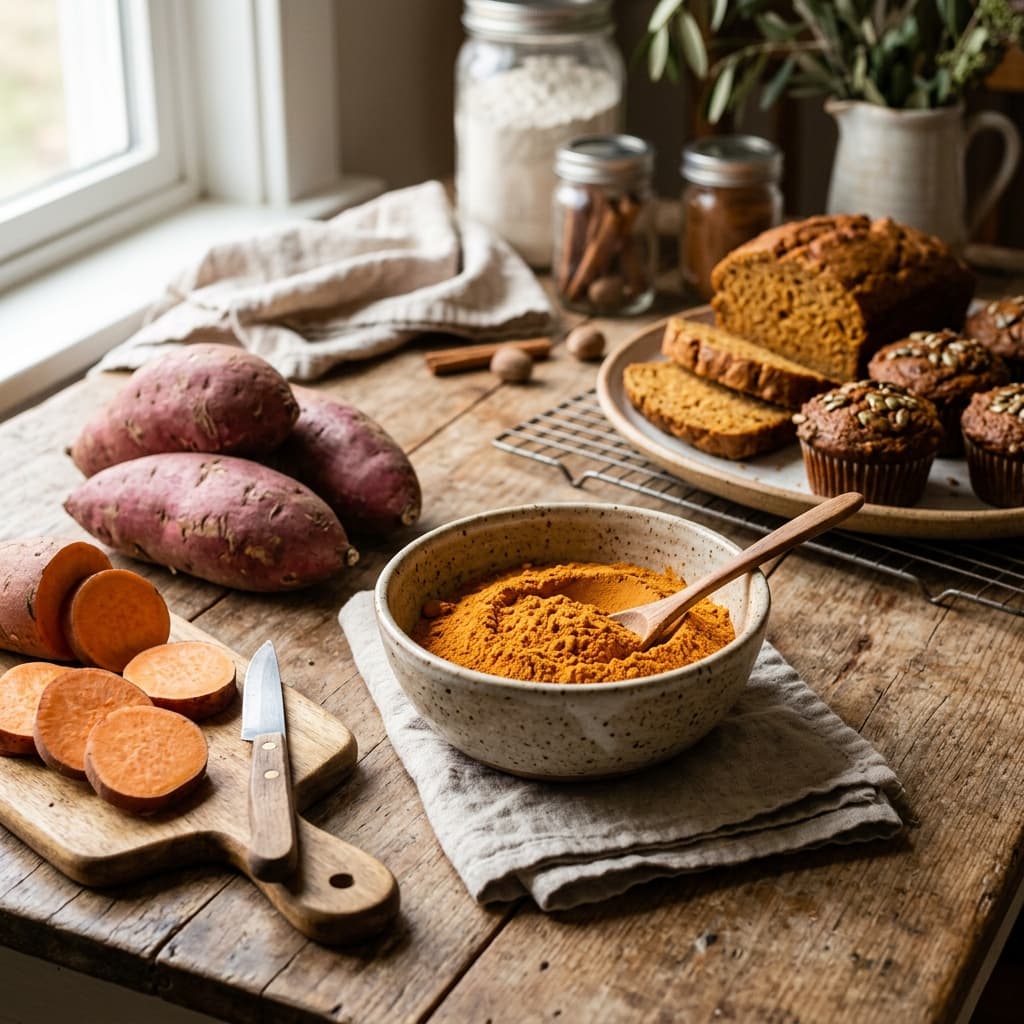 Baking and Cooking with Sweet Potato Powder
